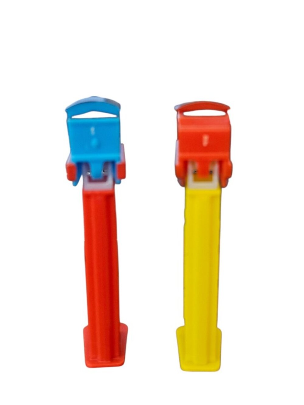 Thomas The Tank Engine Pez Collection Set Of 2 Red #5 And Blue #1 Trains Used - Picture 3 of 6